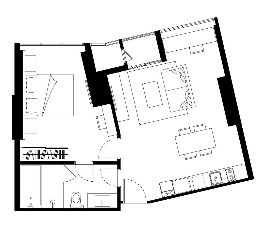 Somerset Rama 9 Bangkok Esterno foto Floor plan of a typical apartment