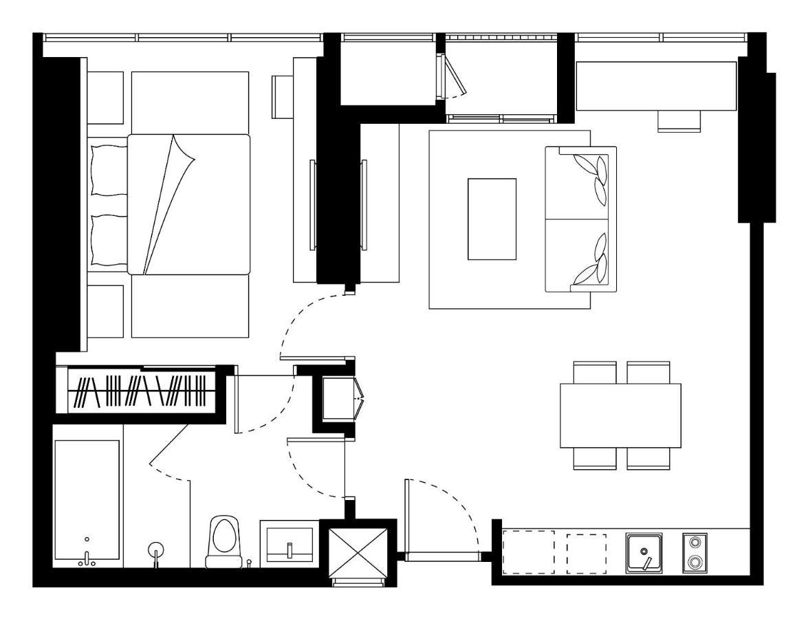 Somerset Rama 9 Bangkok Esterno foto A floor plan of a typical apartment